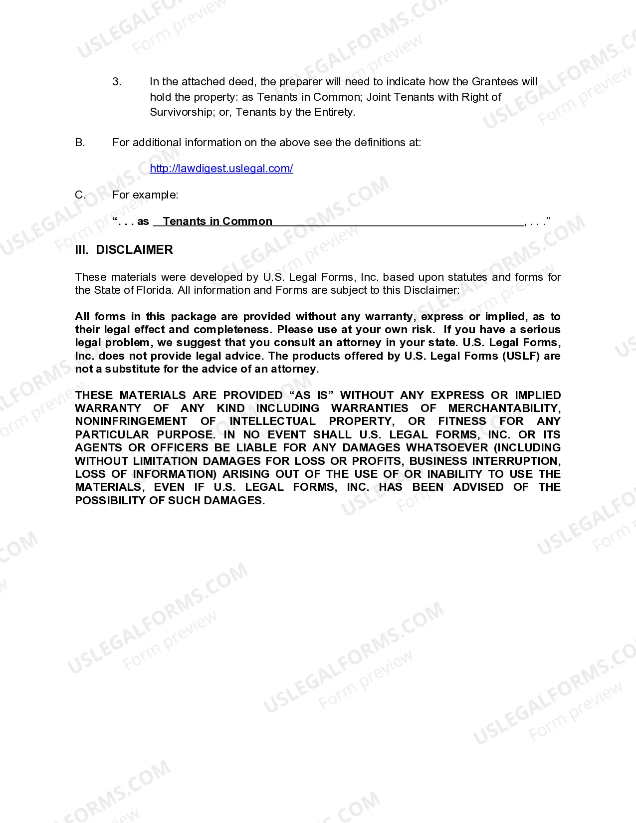 Preview Warranty Deed - Time Share - Husband and Wife / Two Individuals to Husband and Wife / Two Individuals