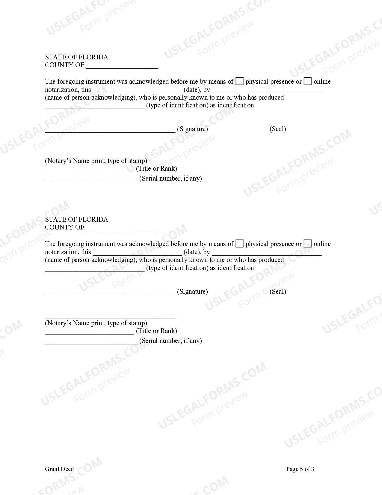 Preview Grant Deed - Husband and Wife, or Two Individuals, to an Individual