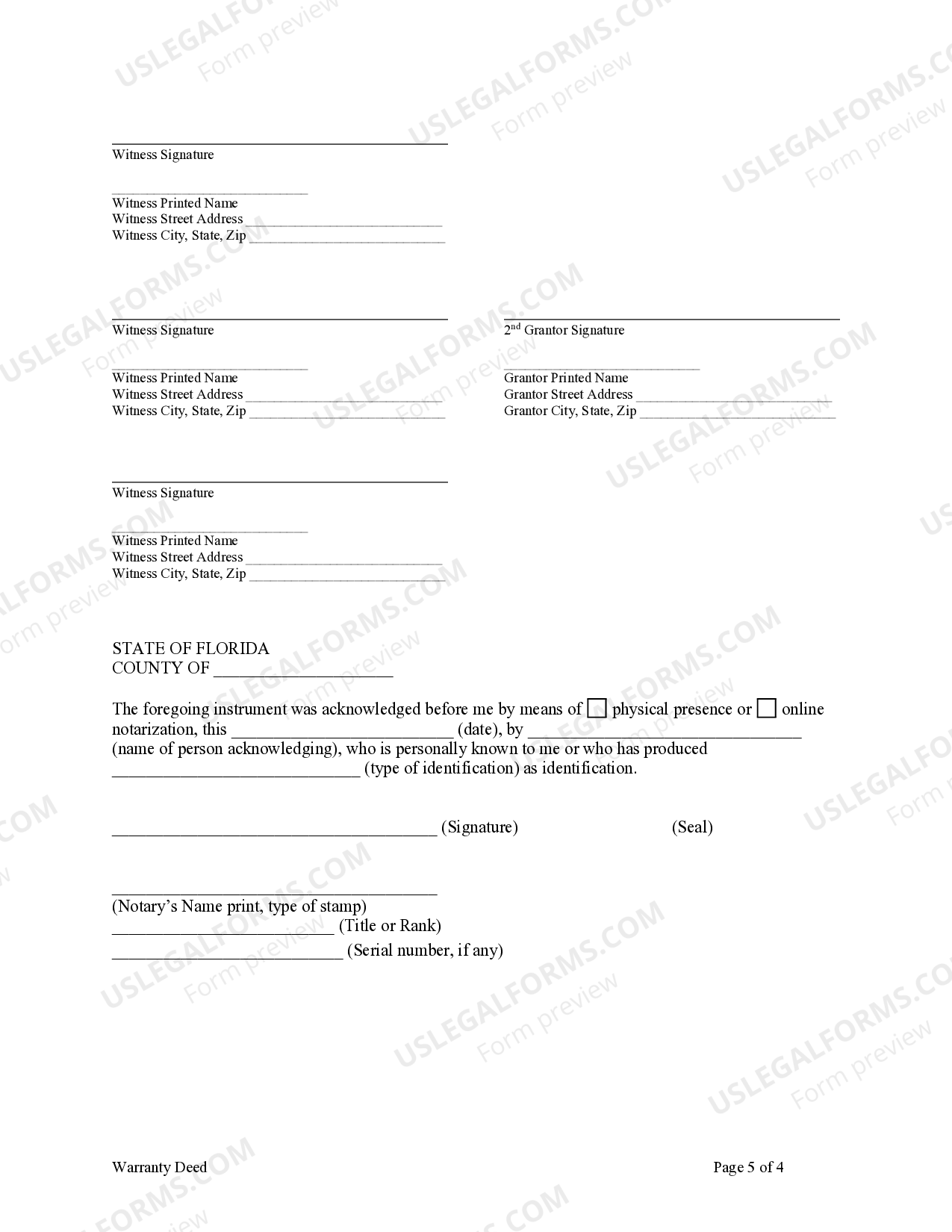 Miami Warranty deed miami dade US Legal Forms