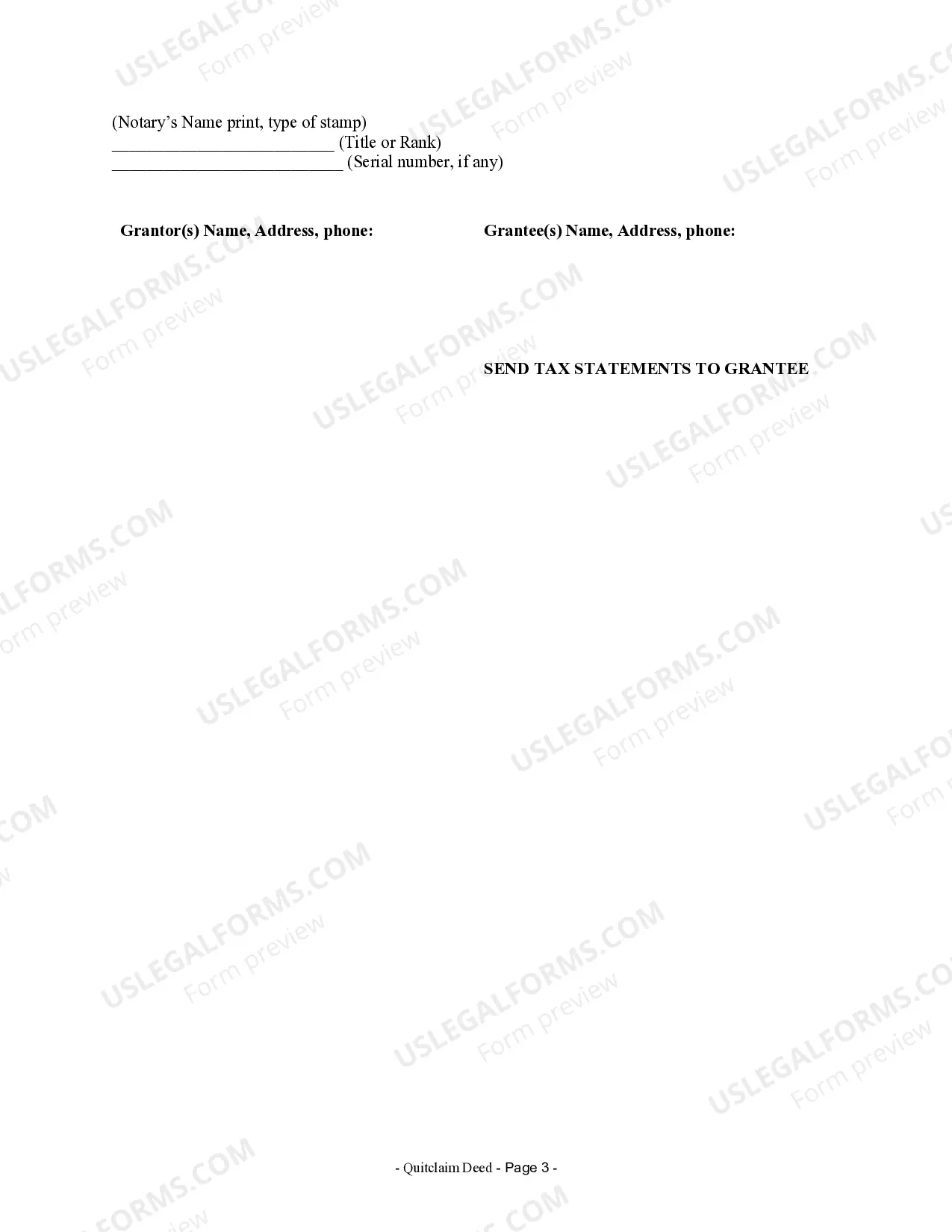 Preview Quitclaim Deed by Two Individuals to Corporation