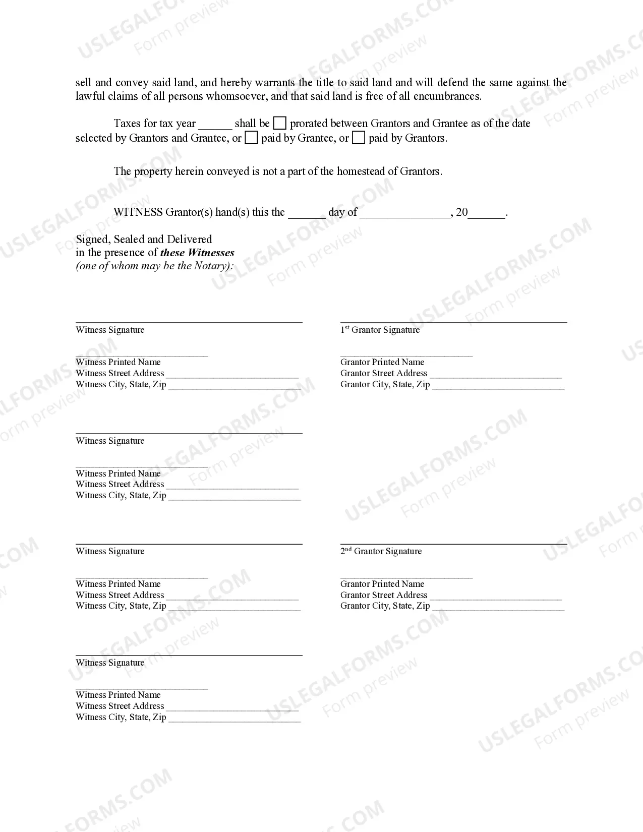 Preview Warranty Deed from two Individuals to Corporation