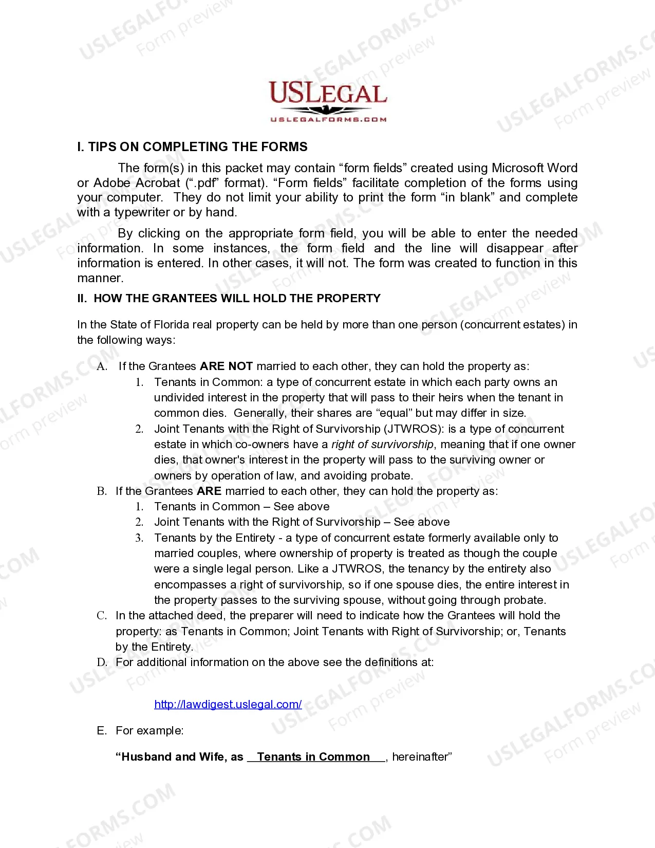 Preview Enhanced Life Estate or Lady Bird Deed - Quitclaim - Individual to Three Individuals