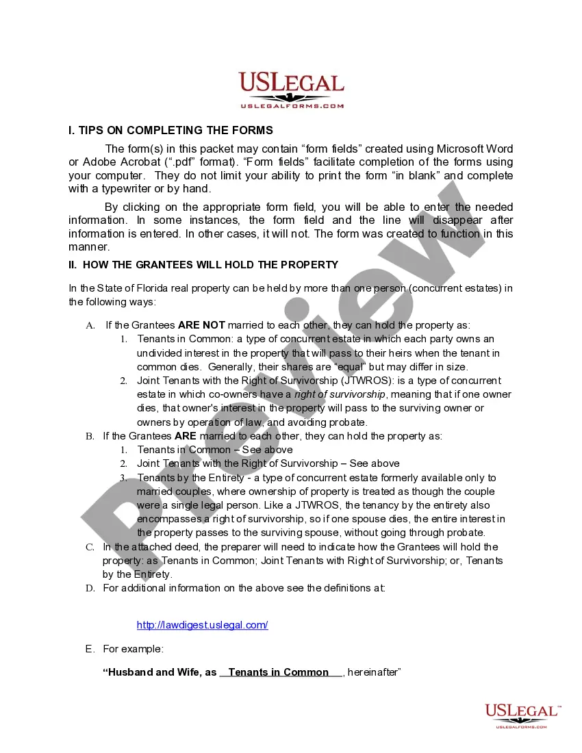 Preview Enhanced Life Estate or Lady Bird Deed - An Individual to Three Individuals