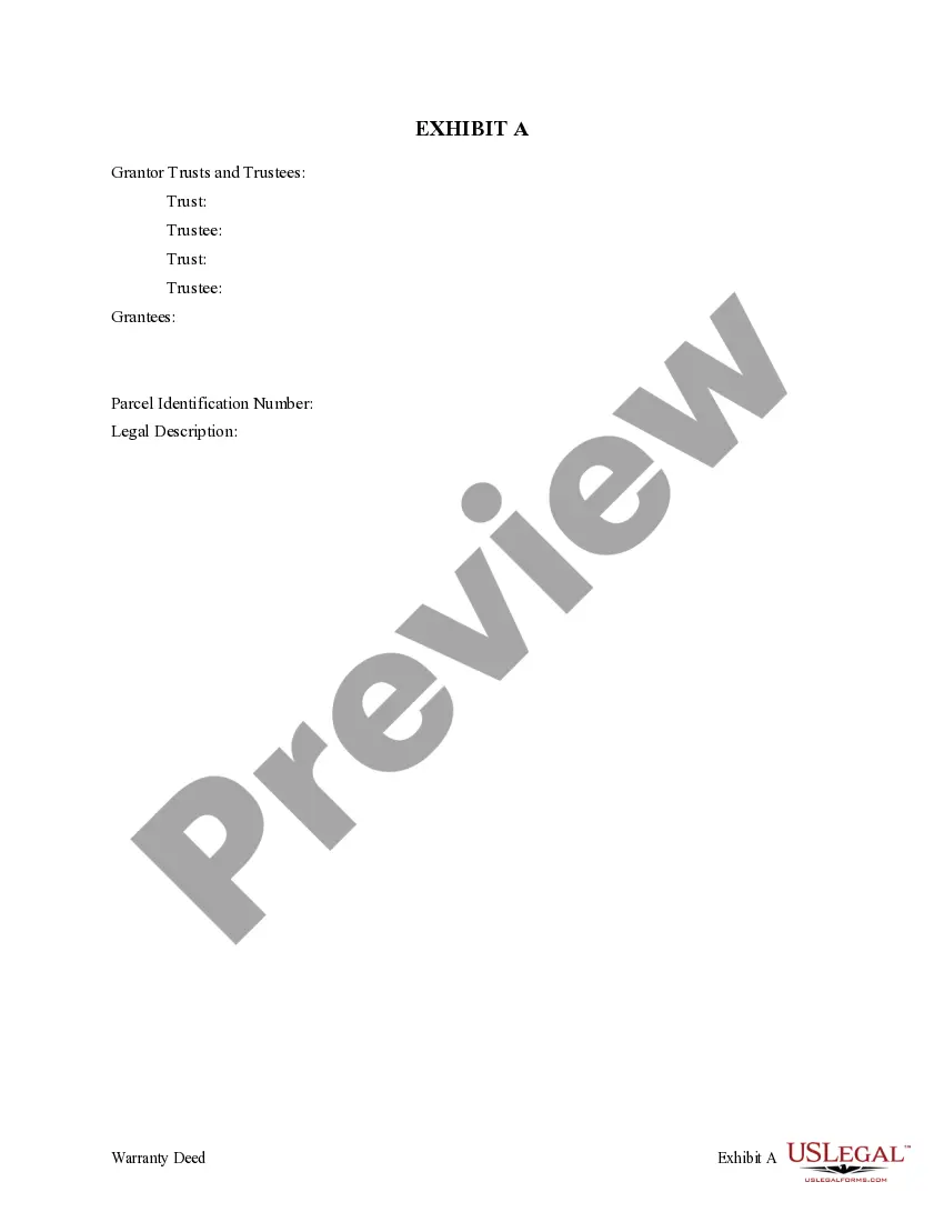 Get Warranty Deed from Two Trusts (Concurrent Owners) to Two Individuals Preview Warranty Deed from Two Trusts (Concurrent Owners) to Two Individuals