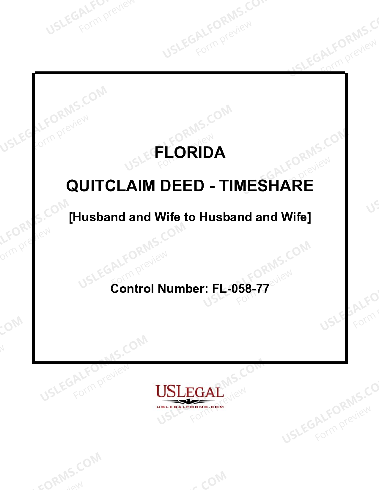 Florida Timeshare Quitclaim Deed from Husband and Wife to Husband and