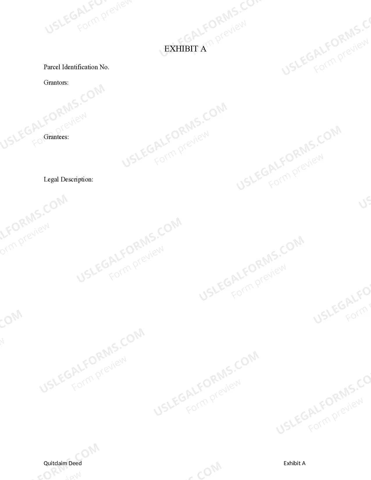 Preview Quitclaim Deed - Three Individuals to Two Individuals