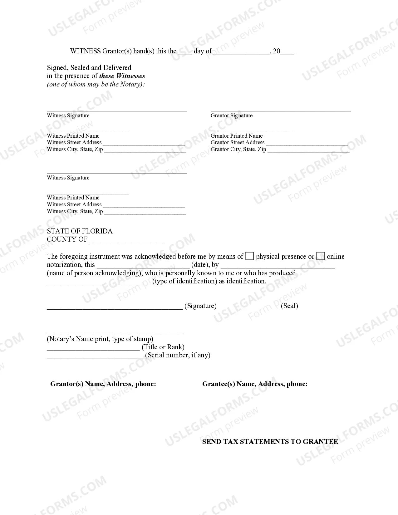 Preview Quitclaim Deed from Individual to Corporation