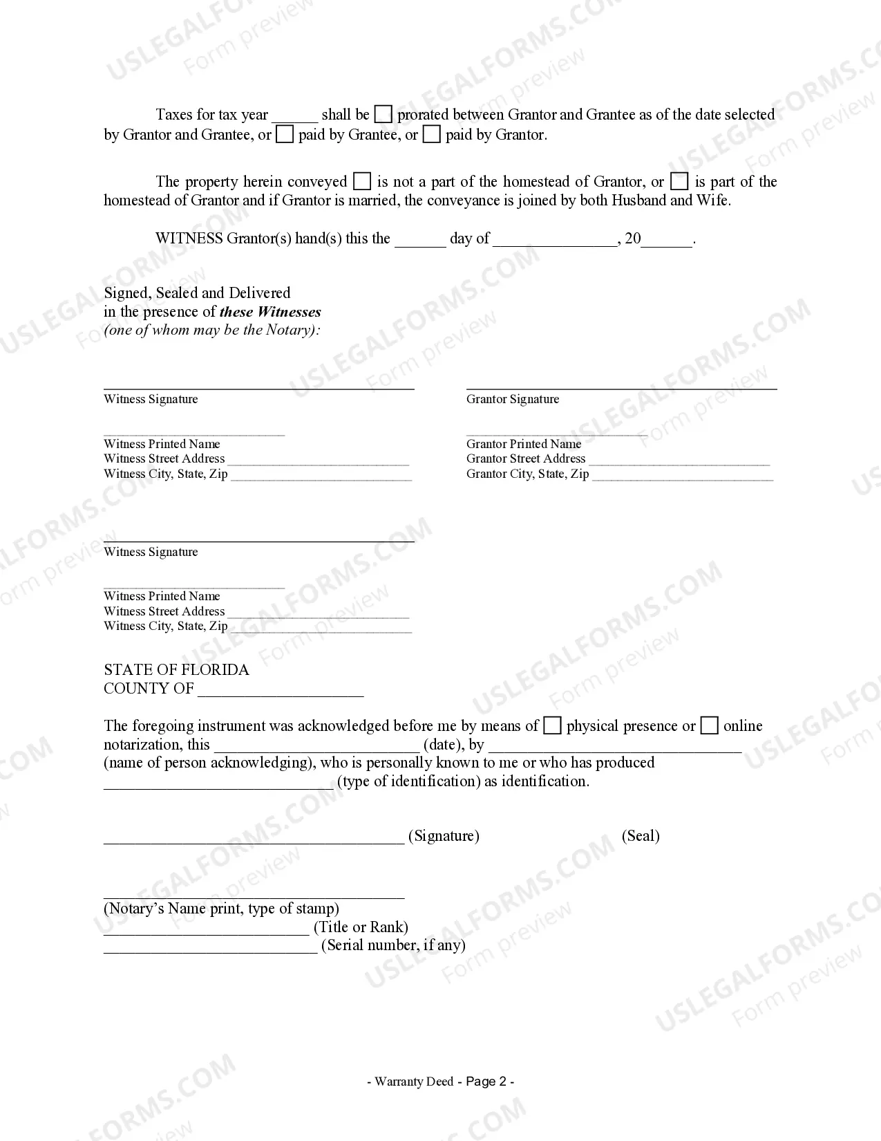 Preview Warranty Deed from Individual to Corporation