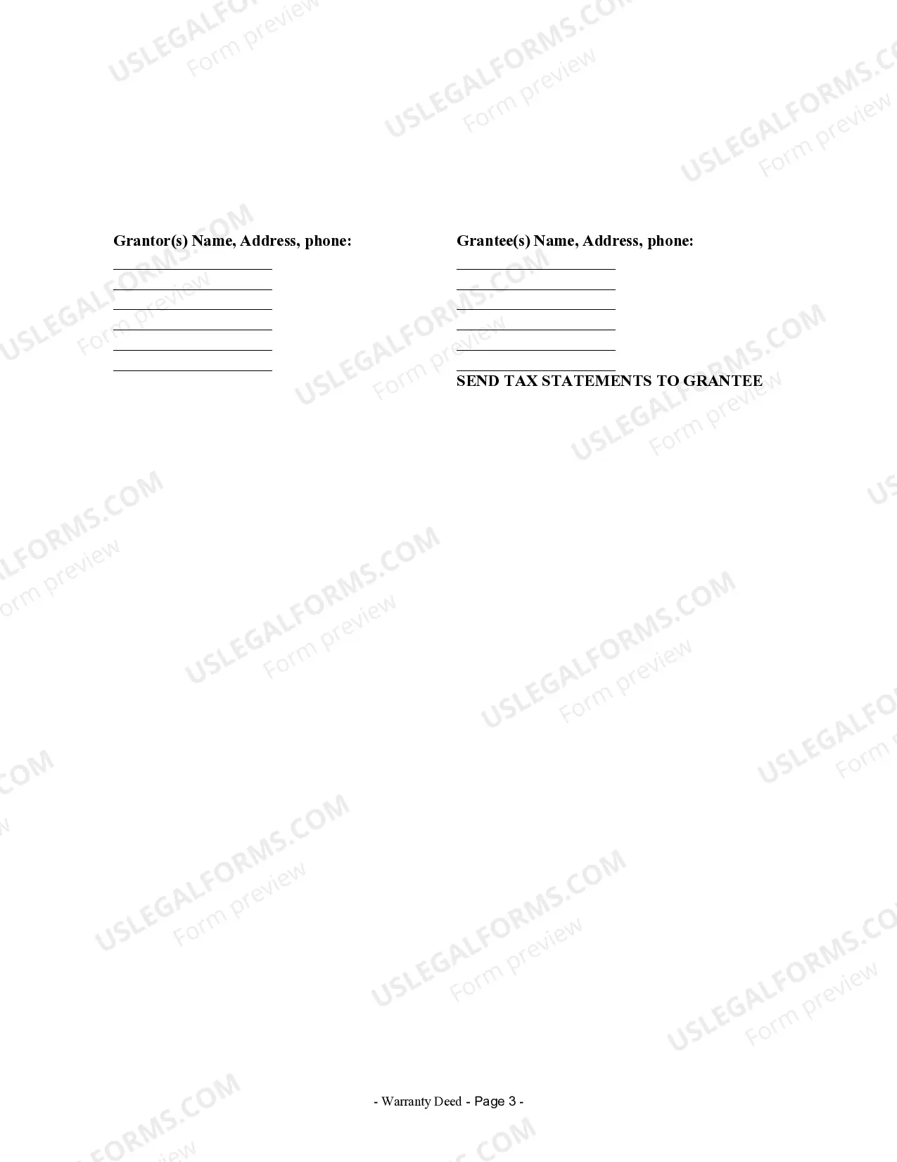 Preview Warranty Deed from Individual to Corporation