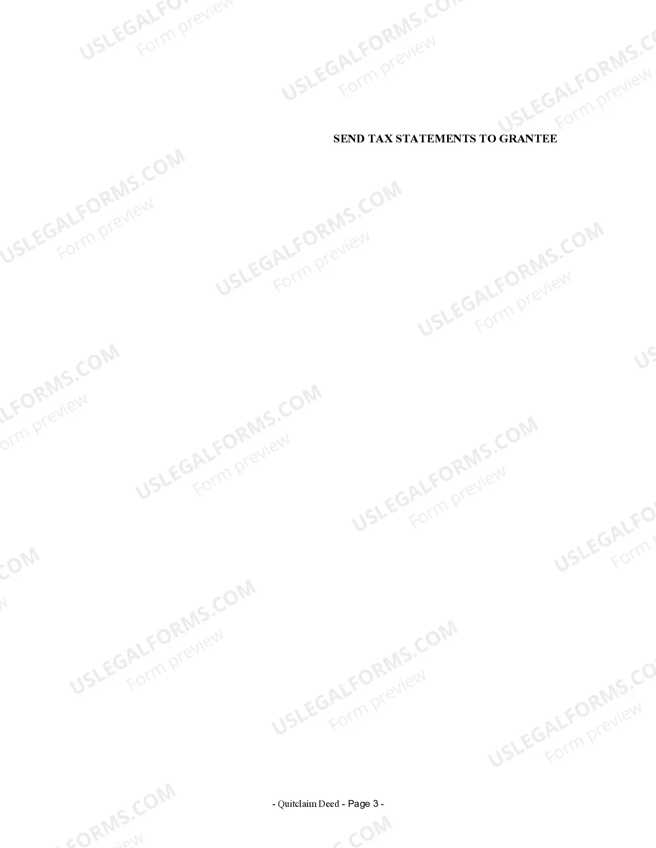 Preview Quitclaim Deed from Individual to LLC