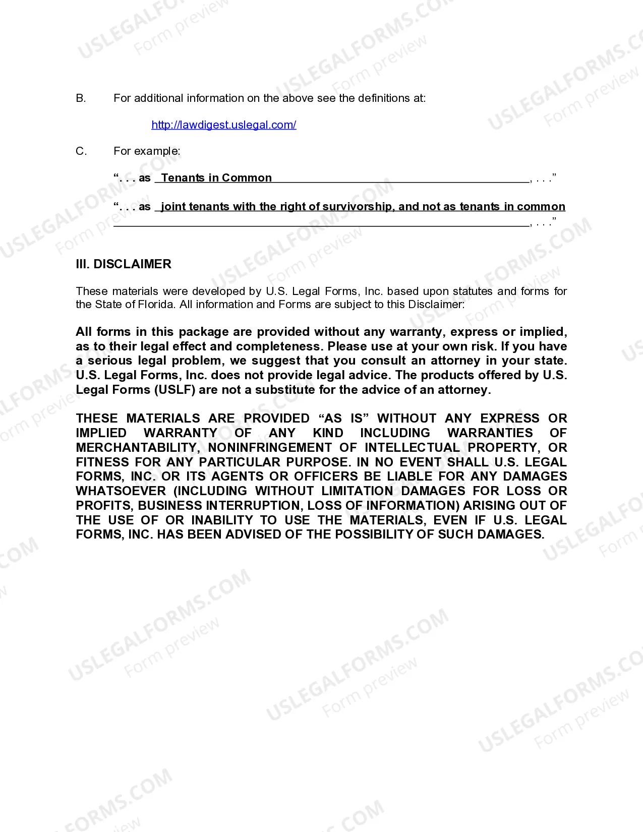 Preview Quitclaim Deed for Timeshare from an Individual to Two Individuals / Husband and Wife