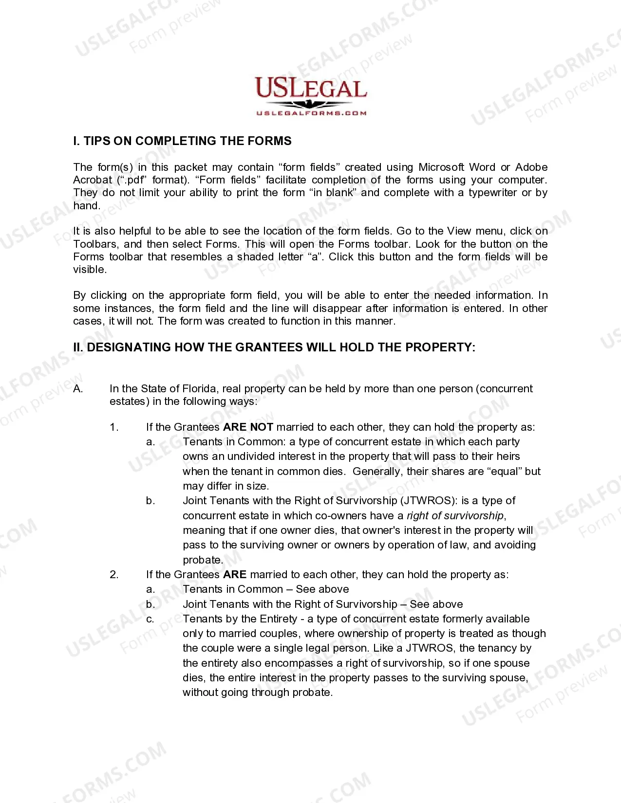 Preview Quitclaim Deed from husband, wife, and an individual to three individuals.