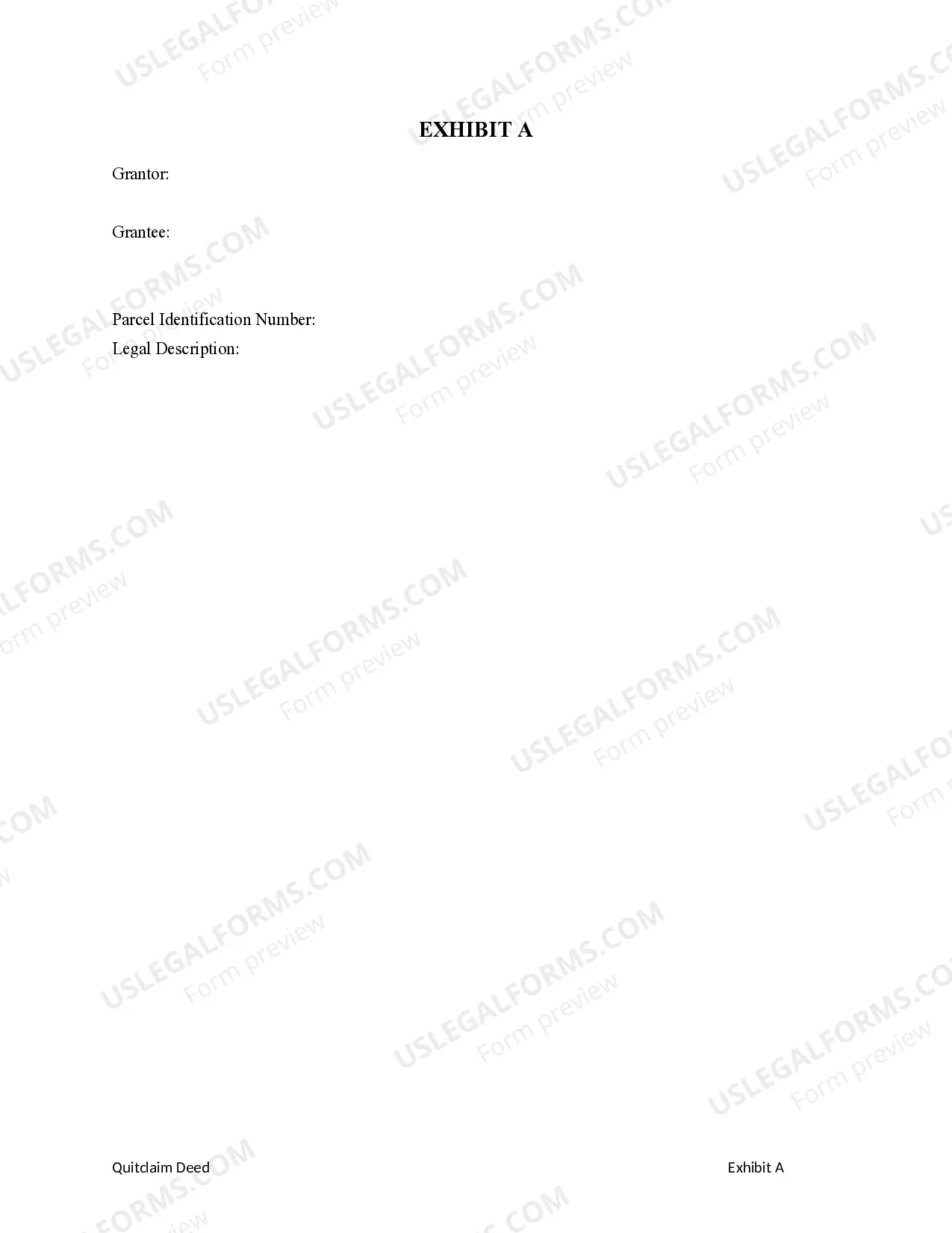 Preview Quitclaim Deed for a Condominium from a Limited Liability Company to a Trust