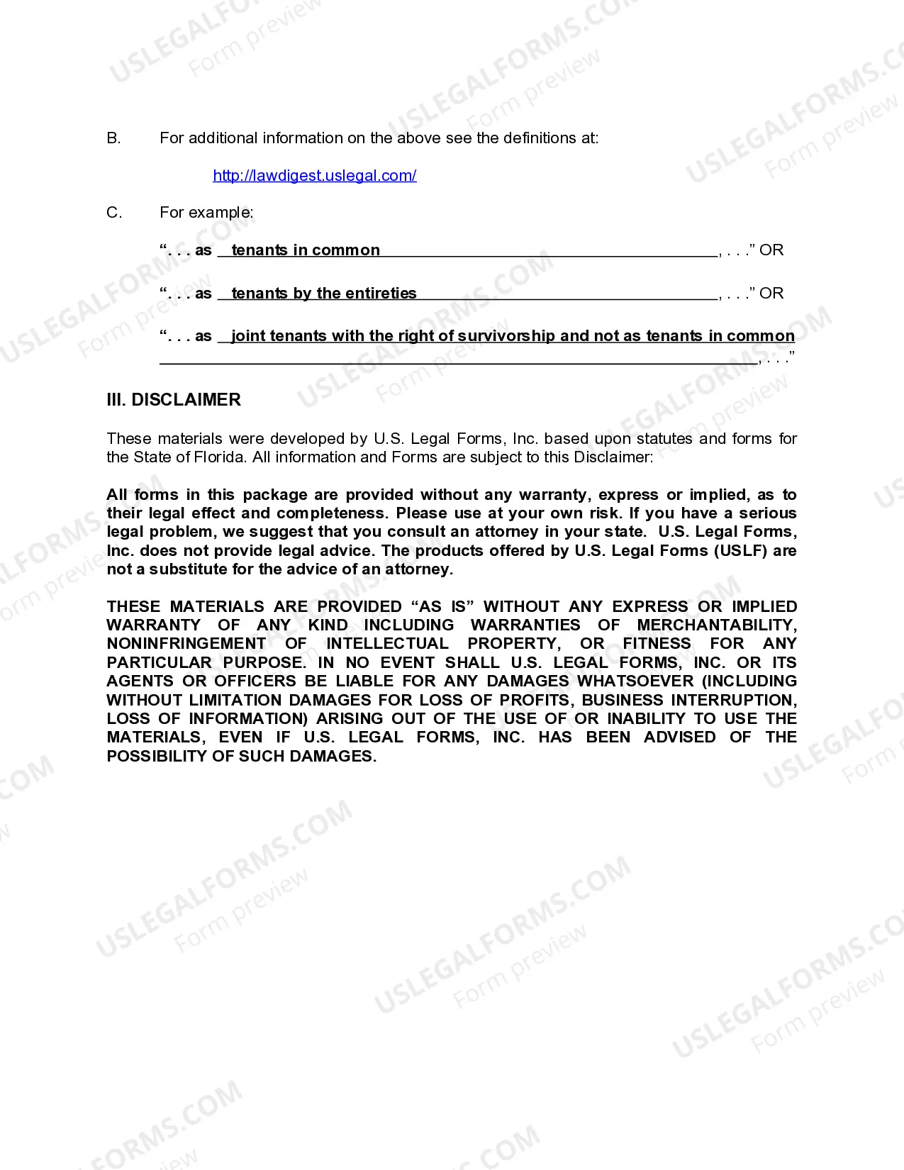 Preview Quitclaim Deed from a Limited Liability Company to two Individuals