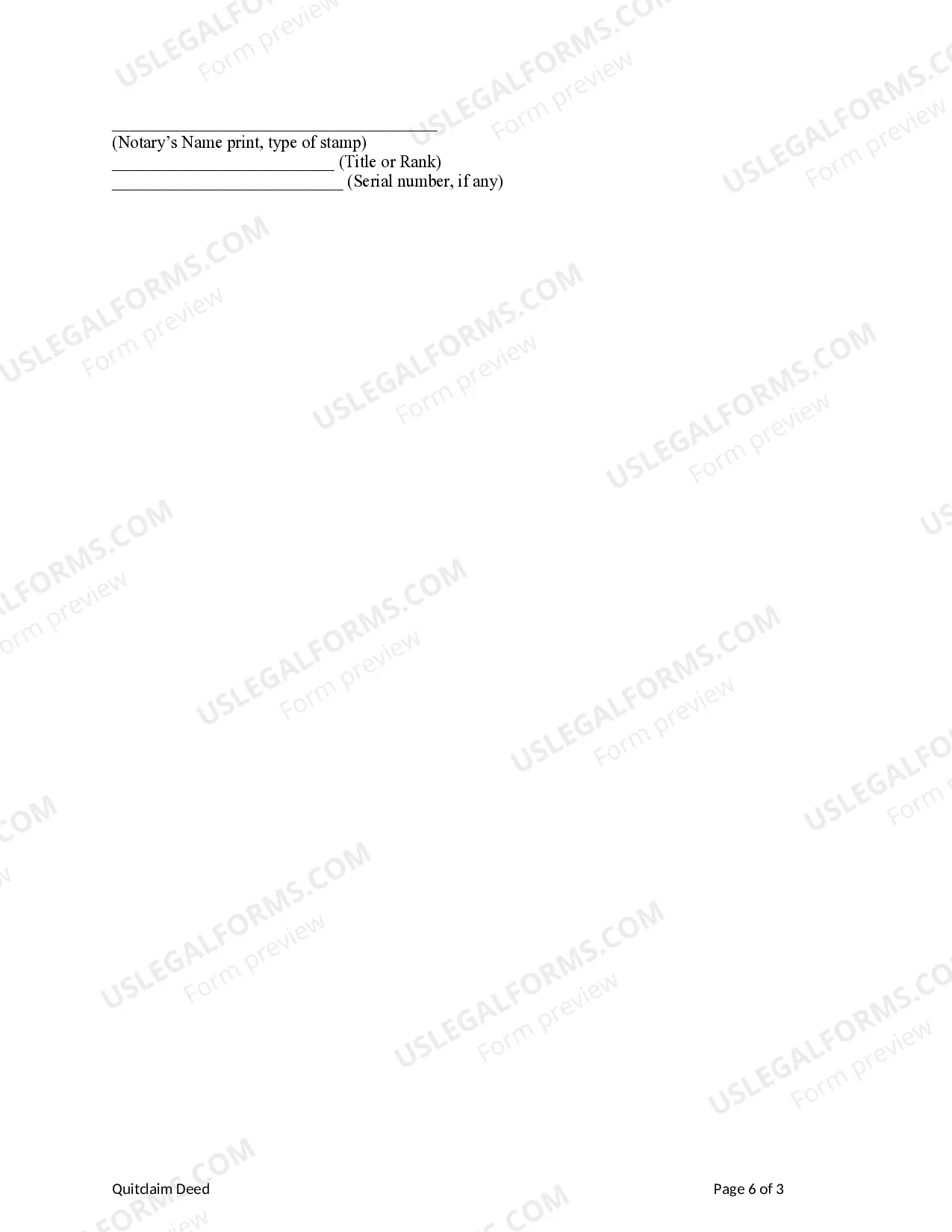 Preview Quitclaim Deed from a Limited Liability Company to two Individuals