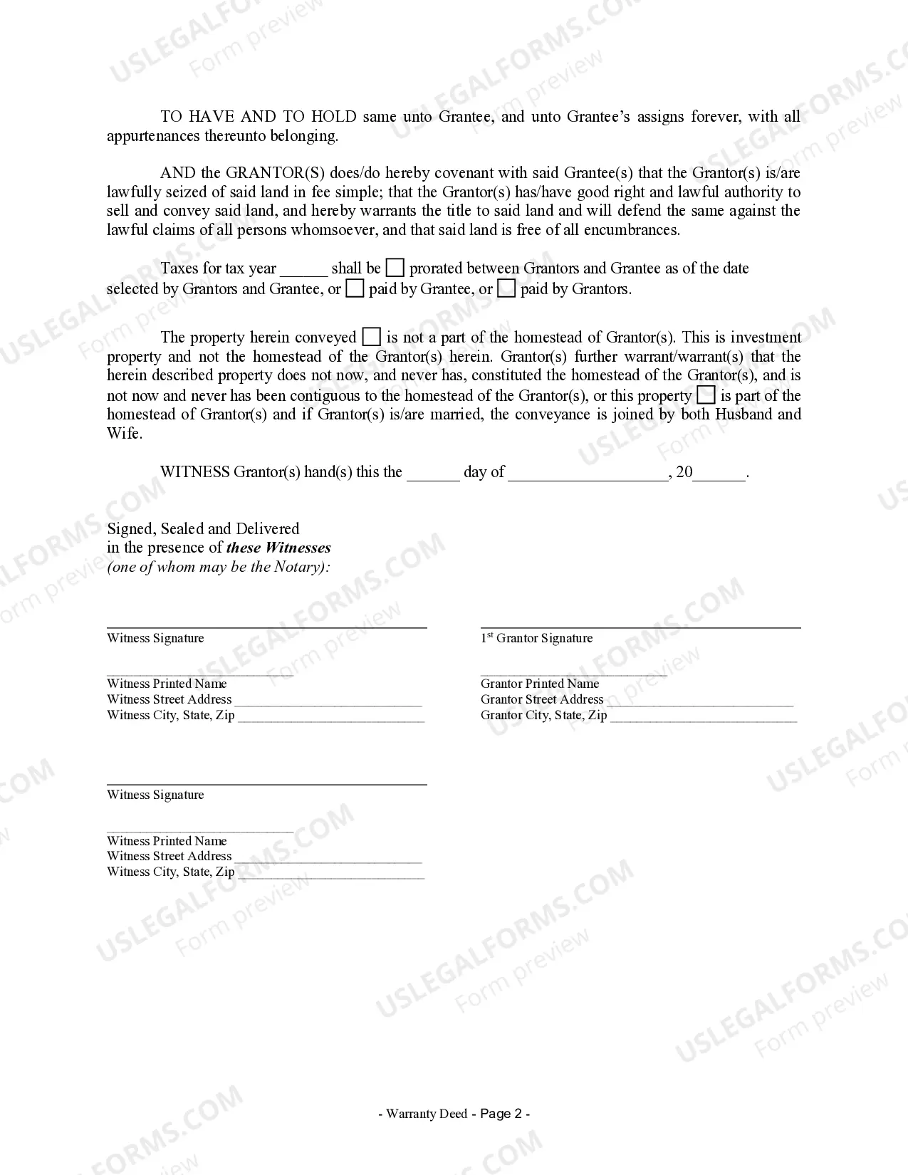 Preview Warranty Deed from Husband and Wife to Corporation