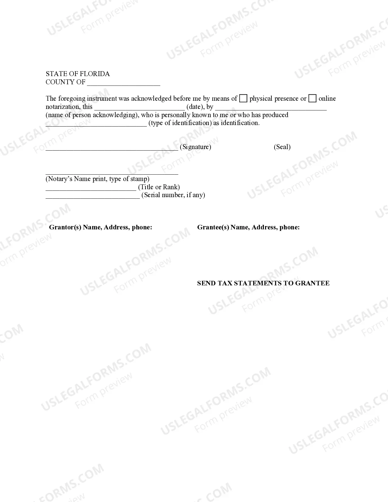 Preview Quitclaim Deed from Husband and Wife to LLC