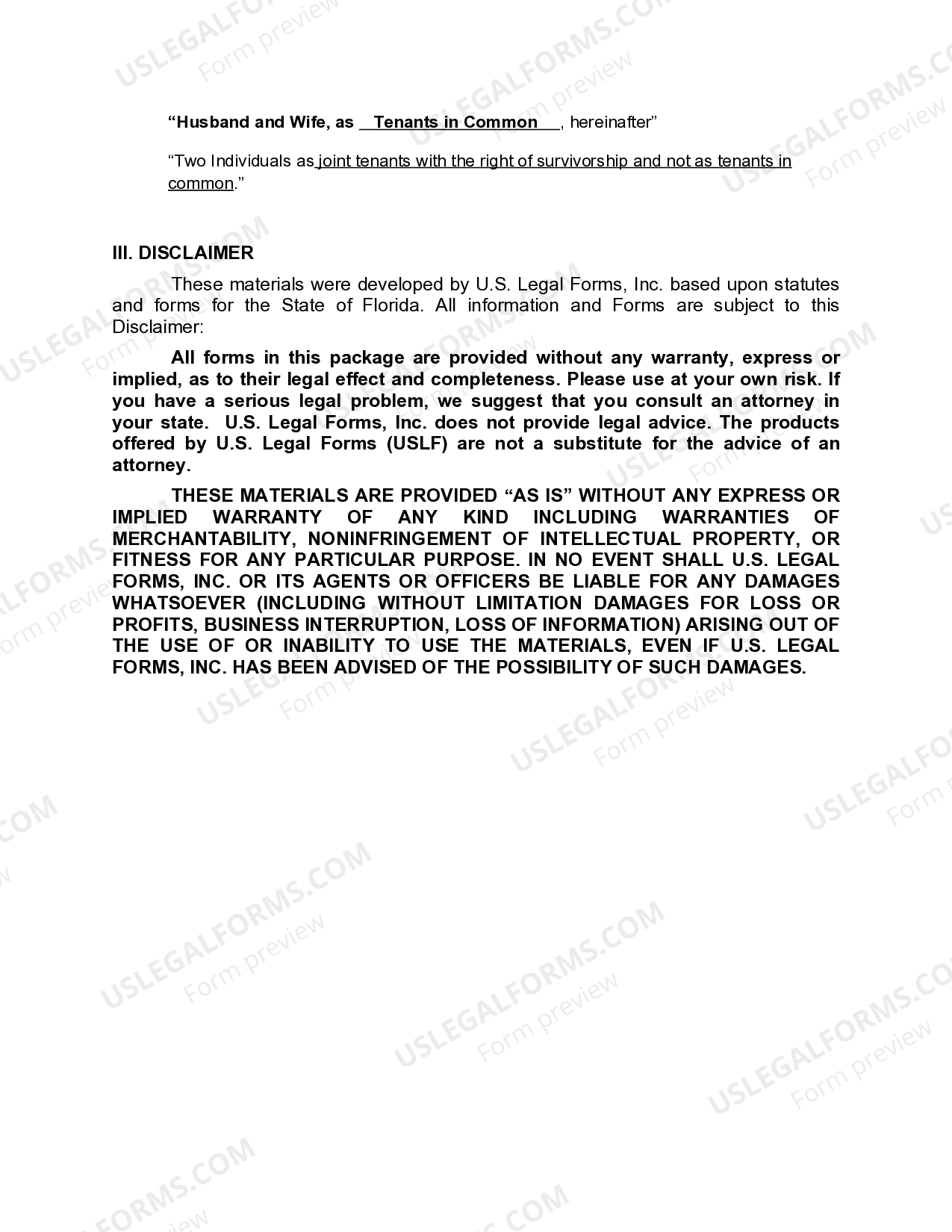 Palm Beach Florida Enhanced Life Estate or Lady Bird Deed Warranty