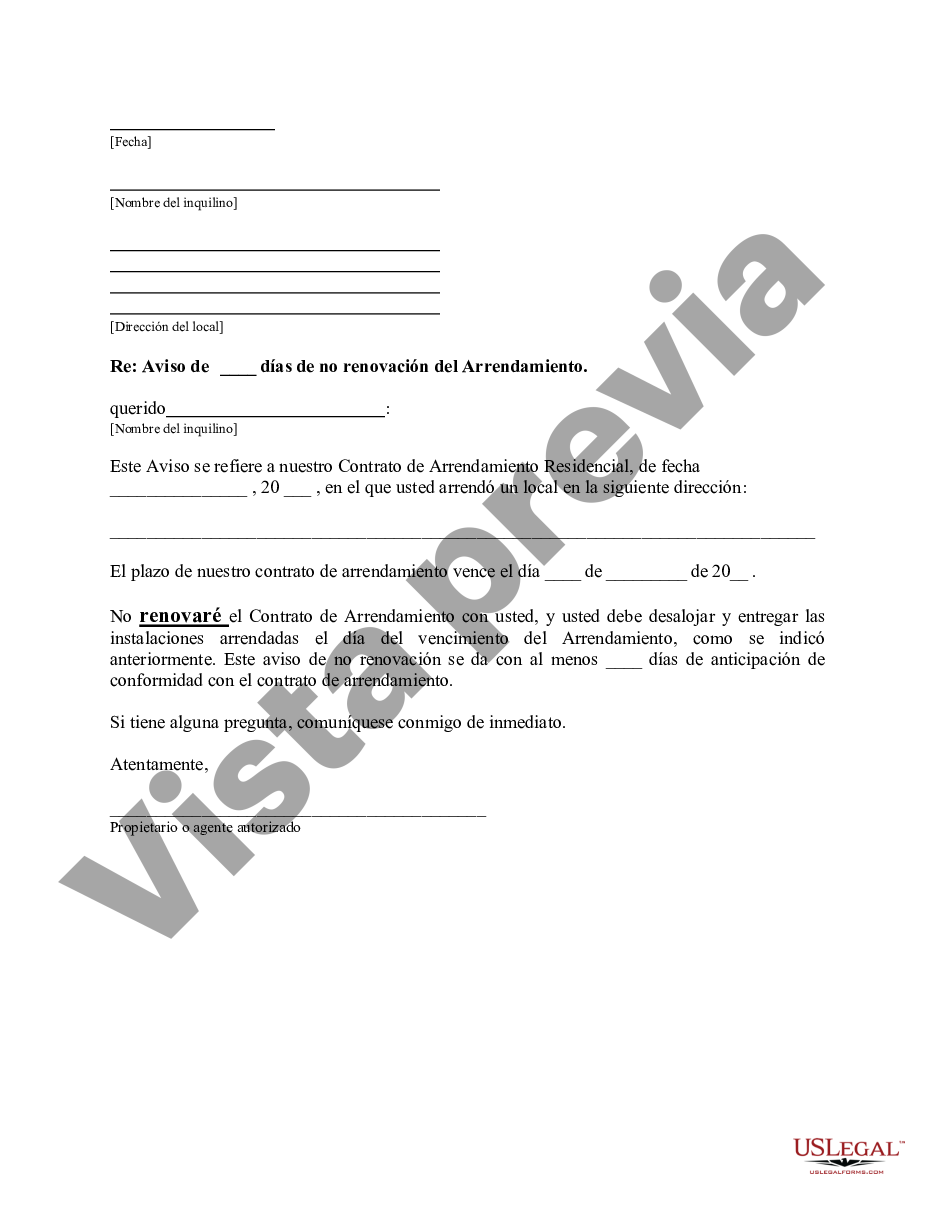 Florida Carta Del Arrendador Al Arrendatario Con 30 Días De Aviso De 2041