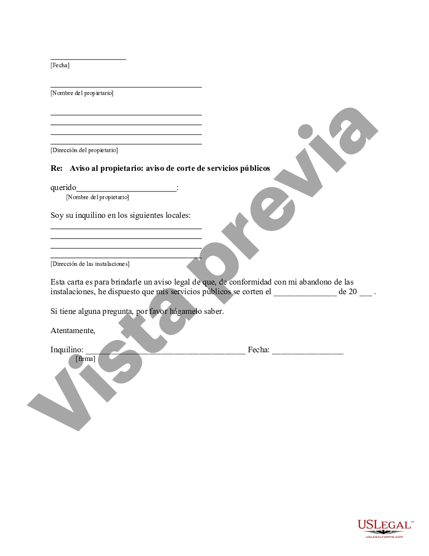Hillsborough Florida Carta del inquilino al propietario Carta De