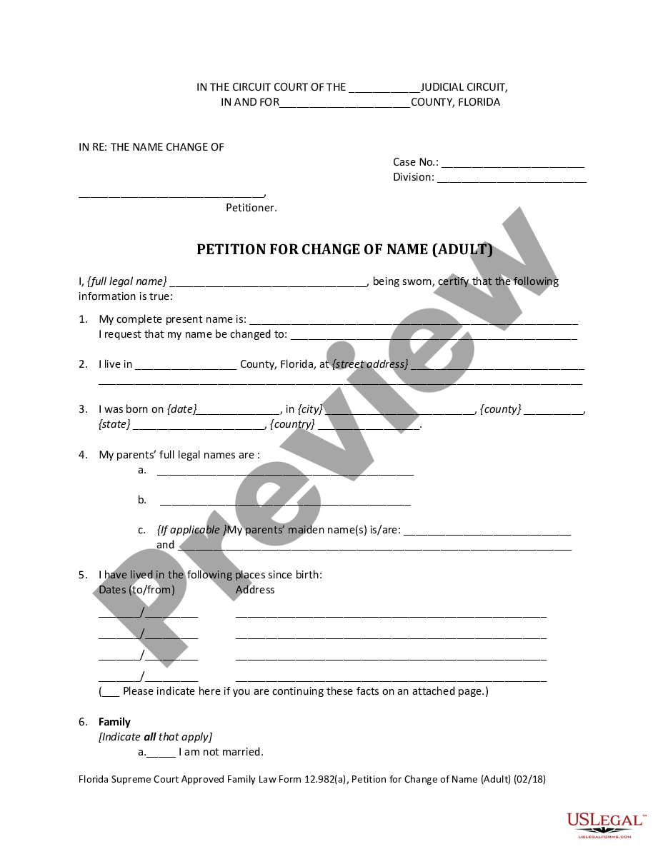 page 3 Petition for Change of Name for Adult preview