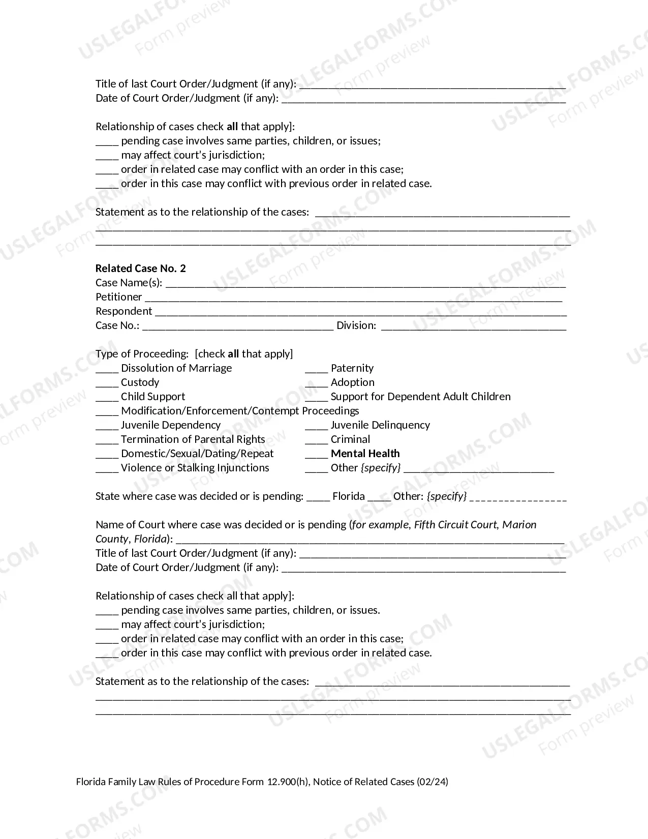 Preview Notice of Related Cases