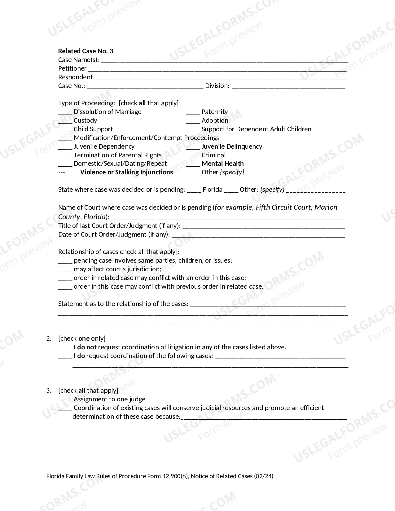 Preview Notice of Related Cases