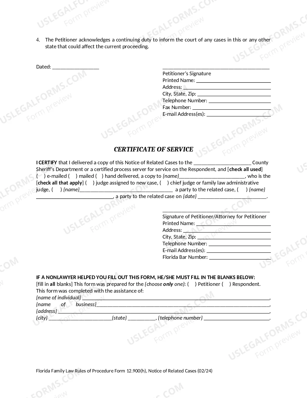 Preview Notice of Related Cases