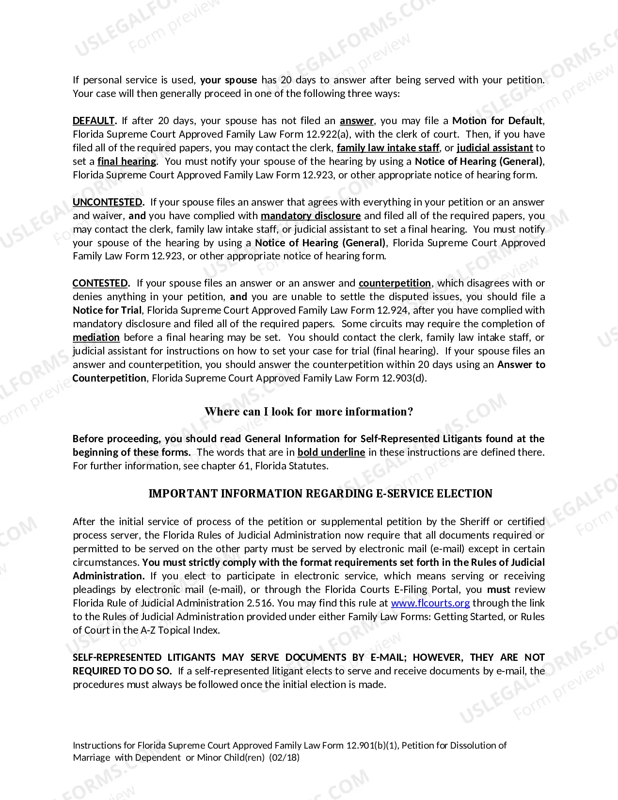Preview Petition for Dissolution of Marriage with Dependent or Minor Children