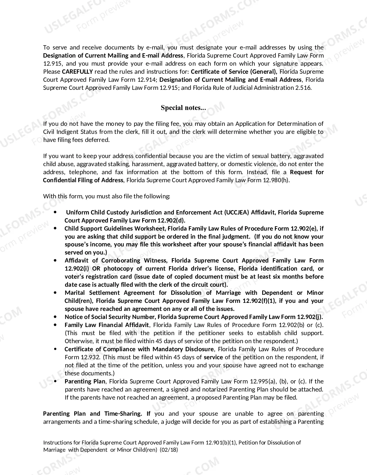 Preview Petition for Dissolution of Marriage with Dependent or Minor Children