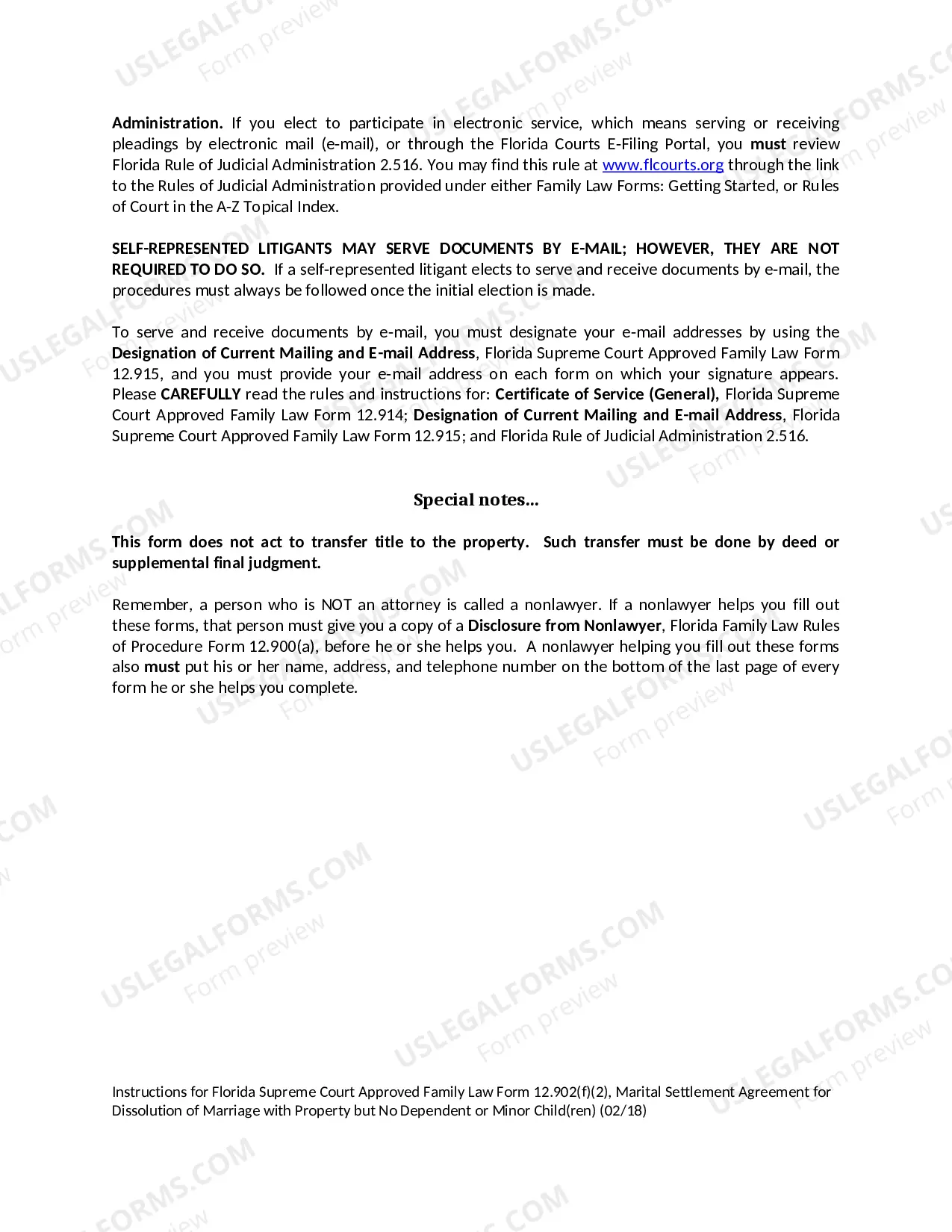 Preview Marital Settlement Agreement for Dissolution of Marriage with Property but No Dependent or Minor Children