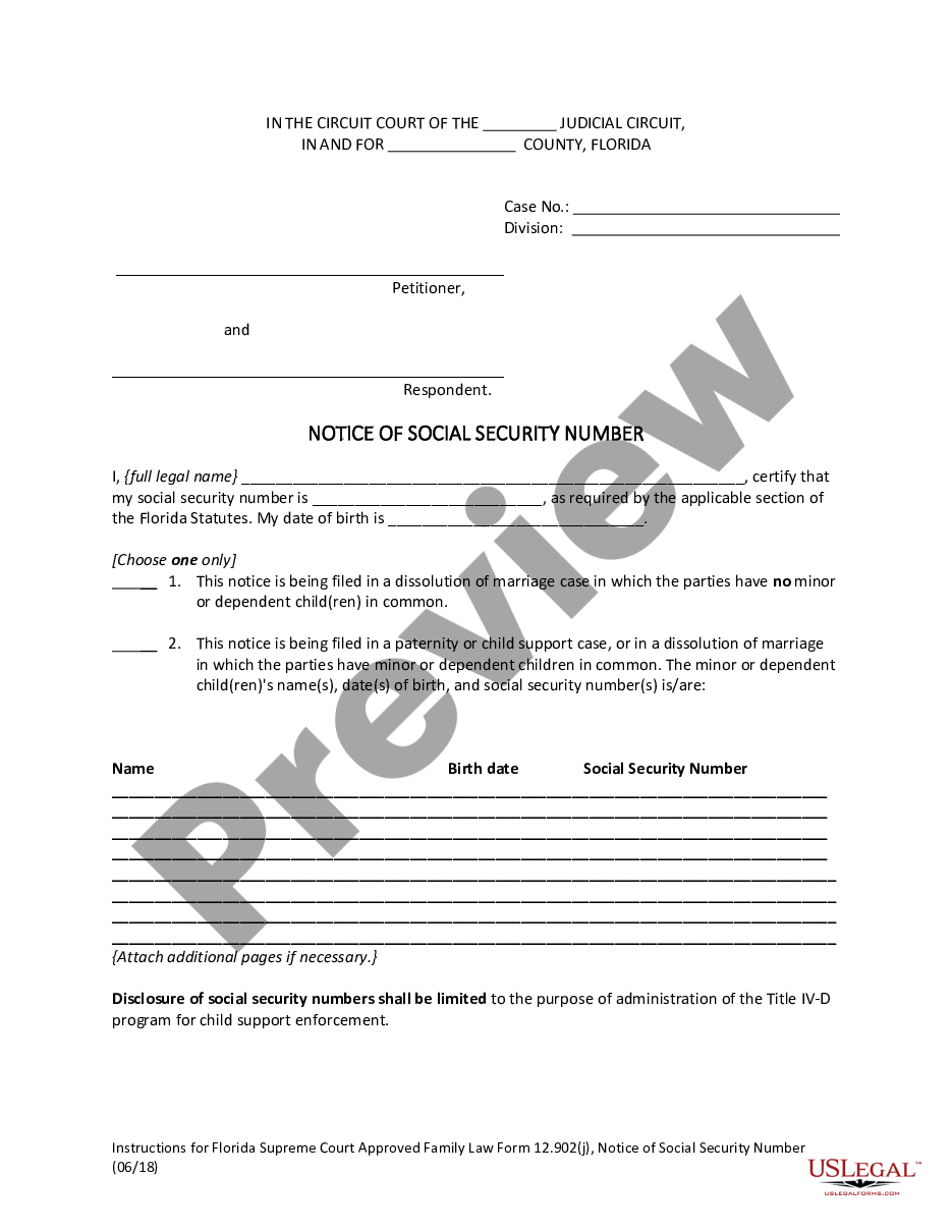 page 2 Notice of Social Security Number preview