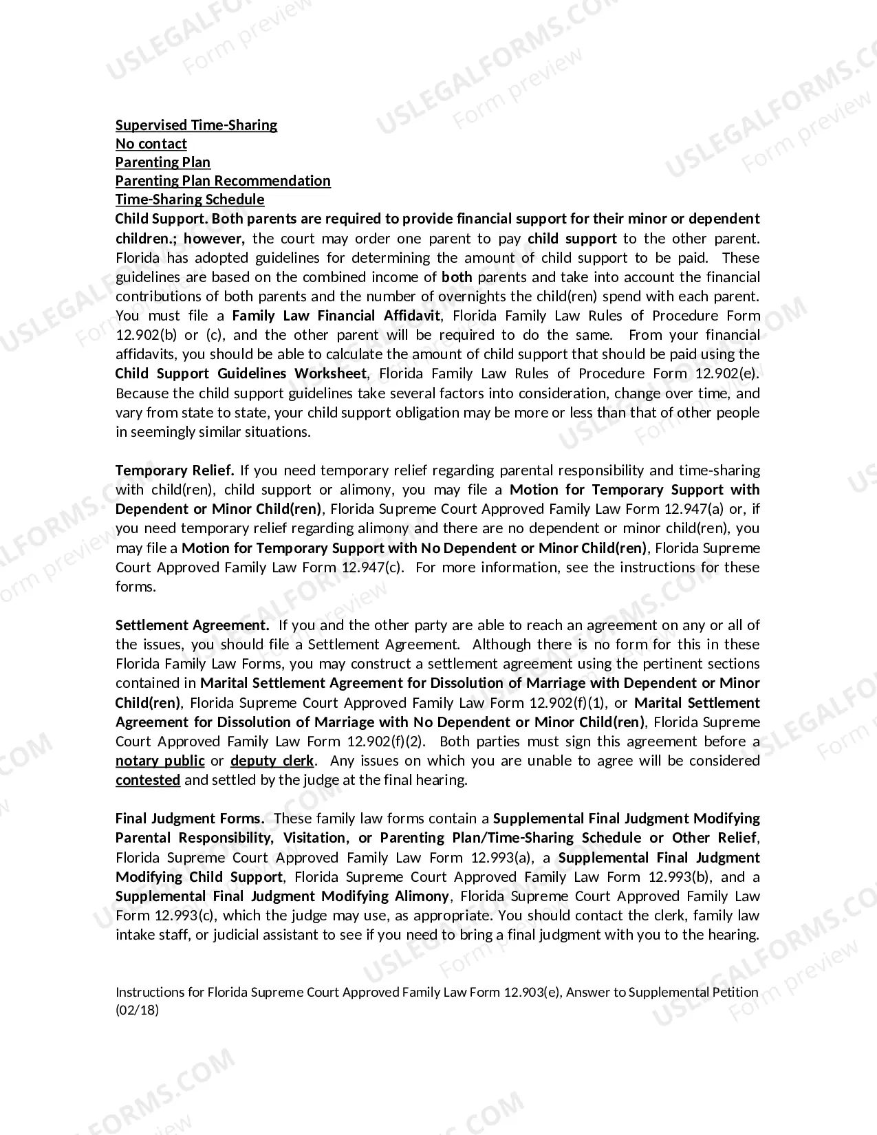 Preview Answer to Supplemental Petition