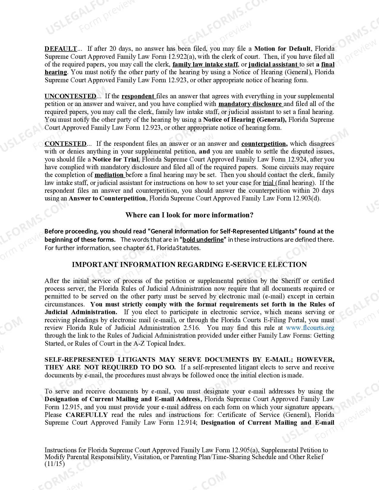Preview Supplemental Petition to Modify Custody or Visitation and Other Relief