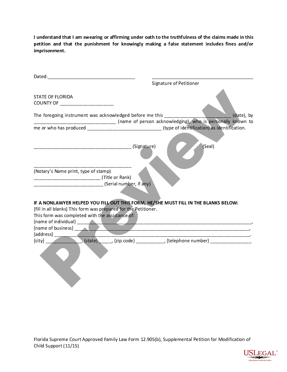 page 6 Supplemental Petition for Modification of Child Support preview