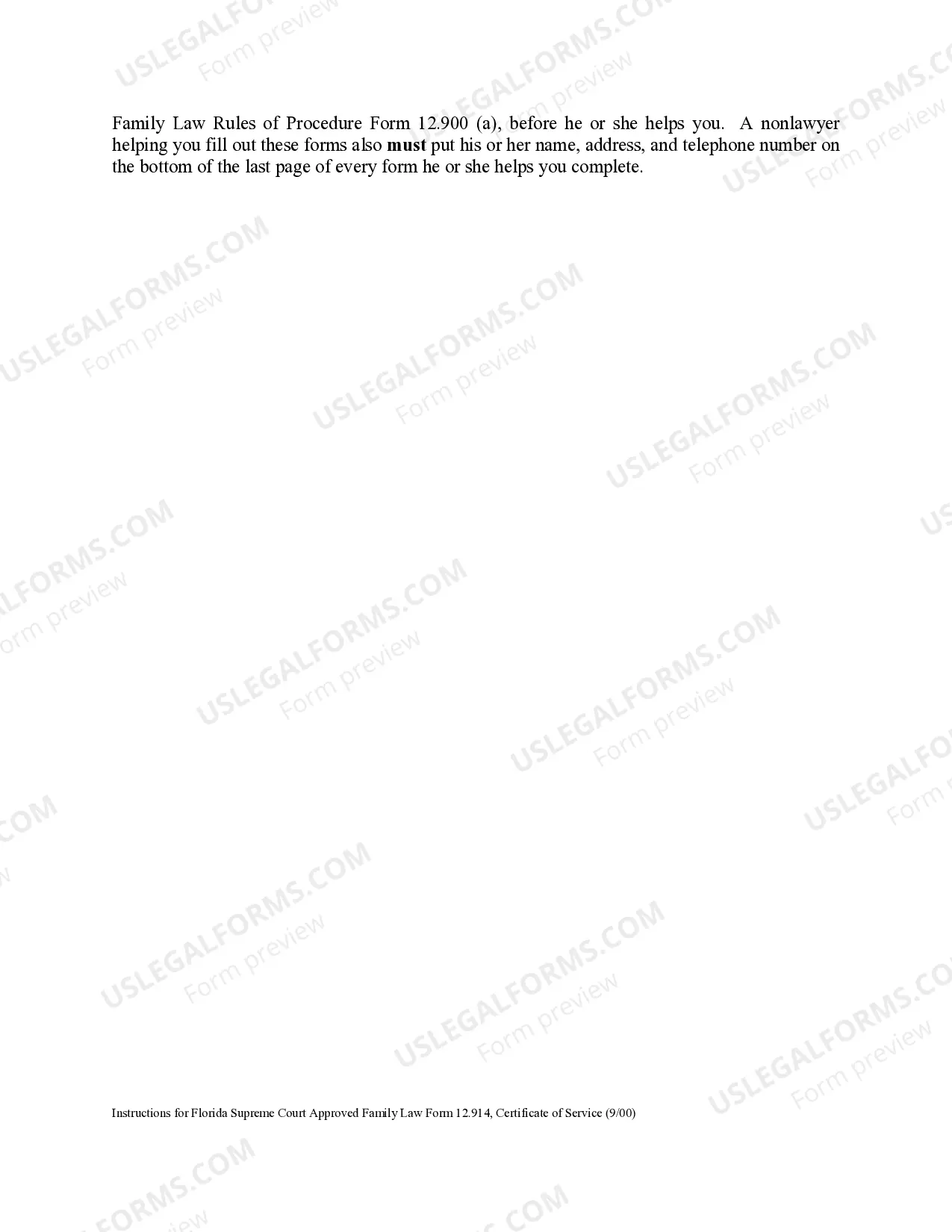 Preview Certificate of Service