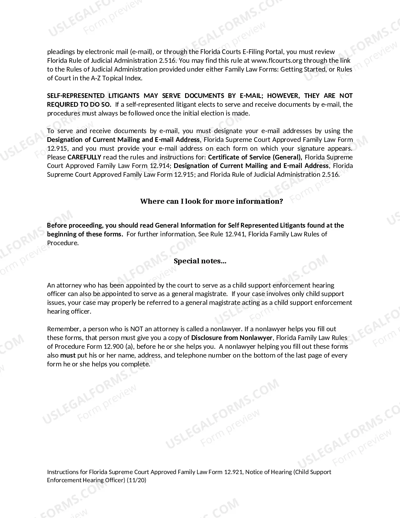 Preview Notice of Hearing - Child Support Enforcement Hearing Officer