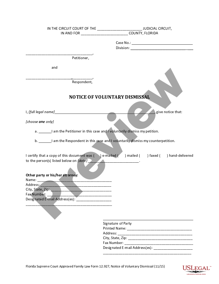 florida-notice-of-voluntary-dismissal-notice-of-volutary-dismissal-of