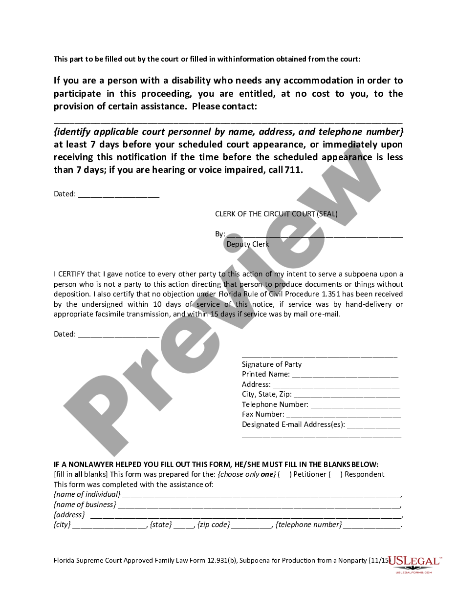 page 5 Notice of Production from Nonparty - Subpoena for Production of Documents from Nonparty preview