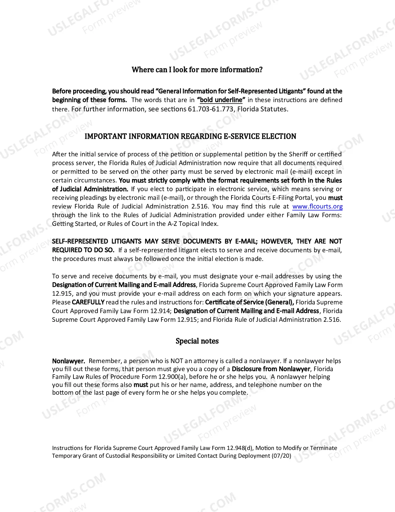 Preview Motion to Modify or Terminate Temporary Grant of Custodial Responsibility or Limited Contact to Nonparent During Deployment