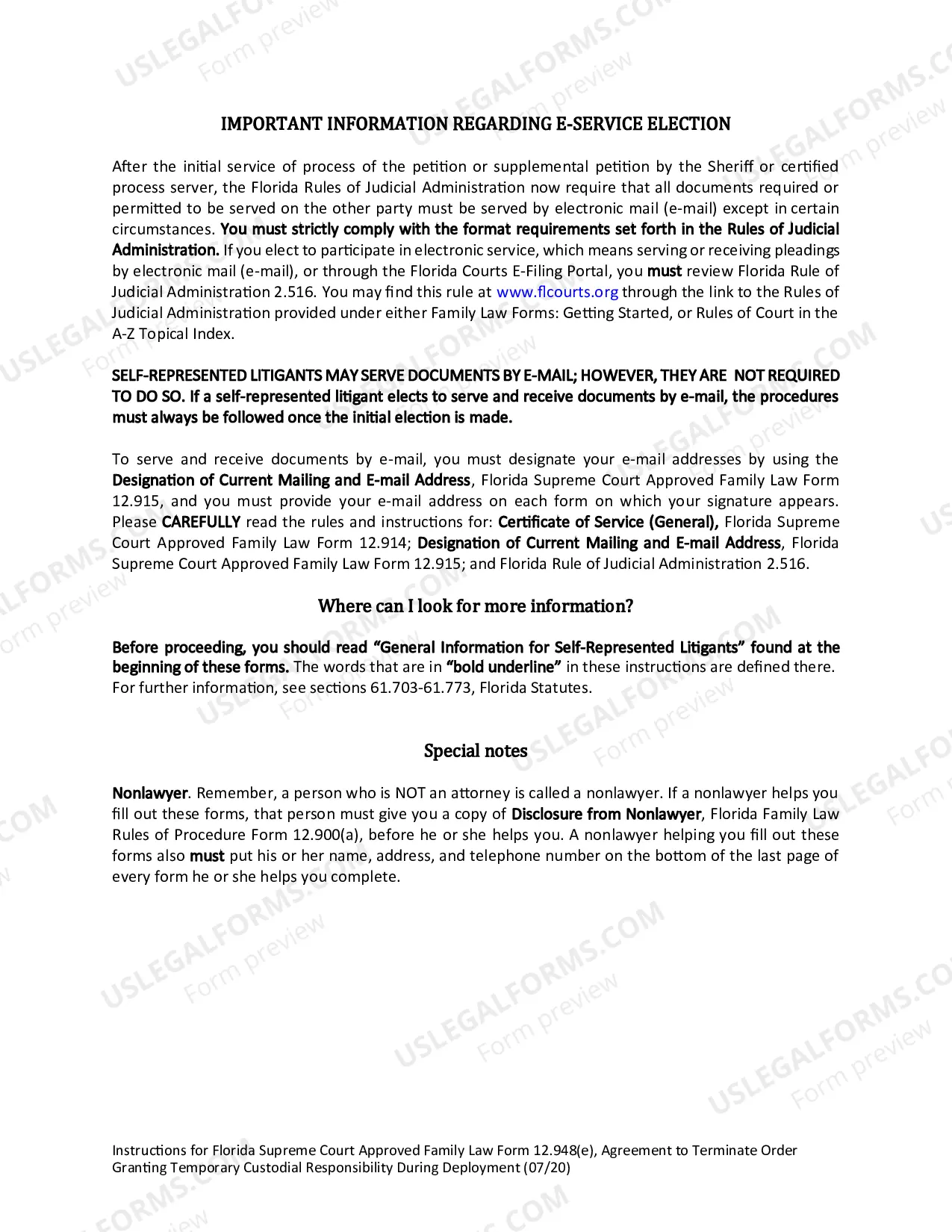 Preview Agreement to Terminate Order Granting Temporary Custodial Responsibility During Deployment