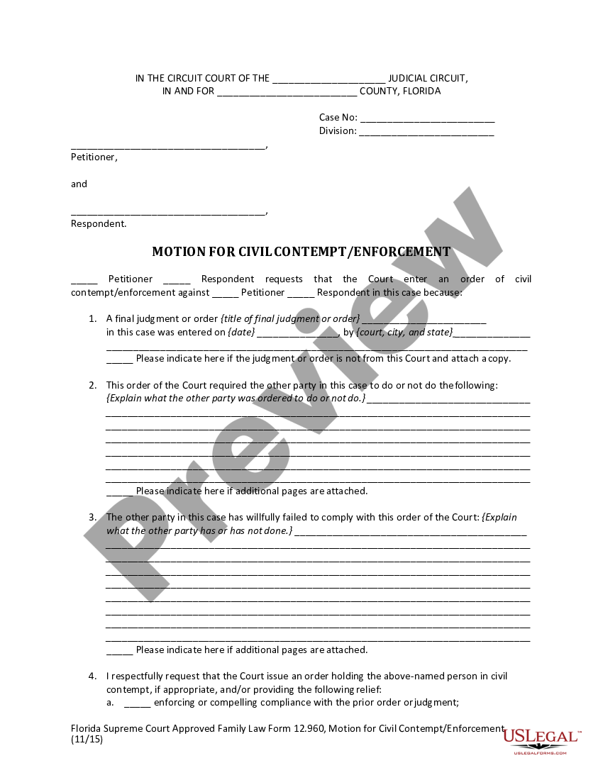 florida-forms-contempt-and-enforcement-fillable-printable-forms-free