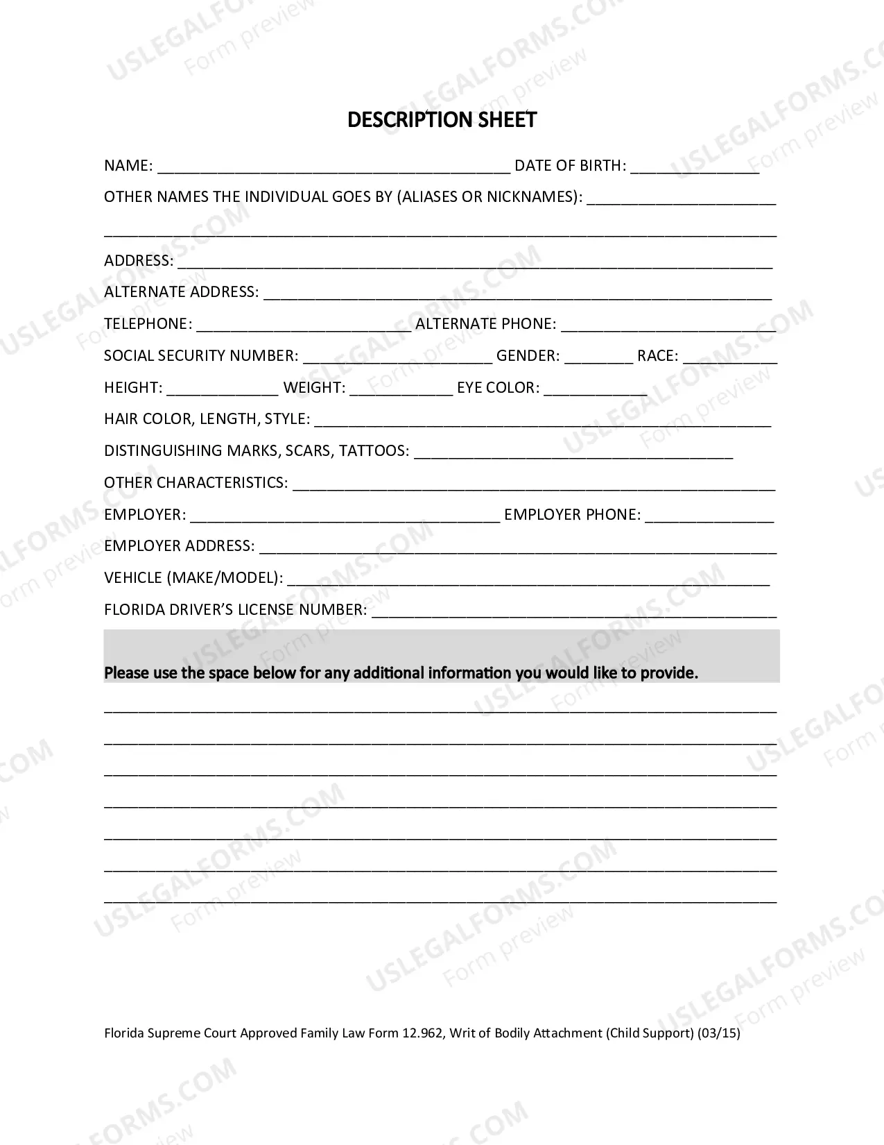 Preview Writ of Bodily Attachment - Child Support
