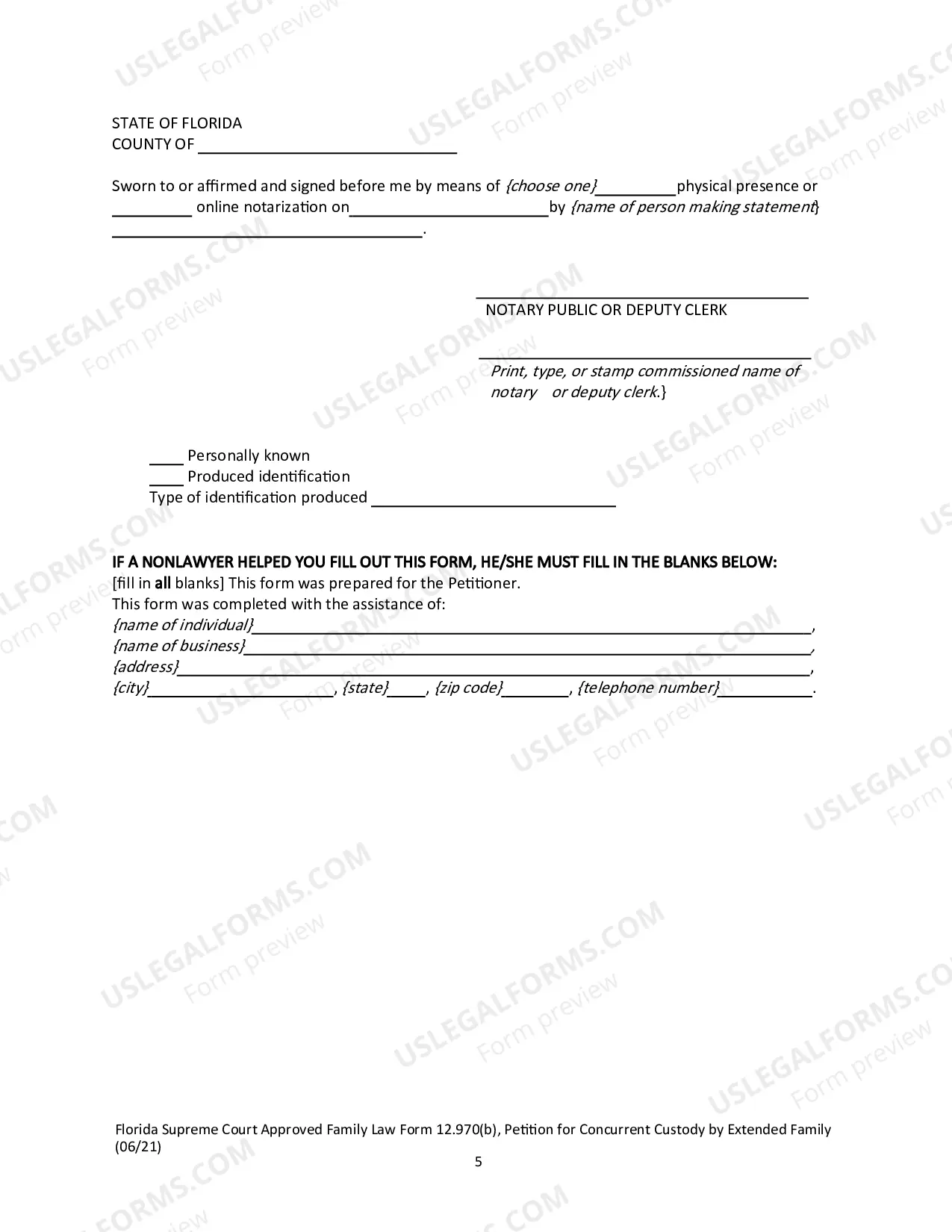 Preview Petition for Concurrent Custody by Extended Family