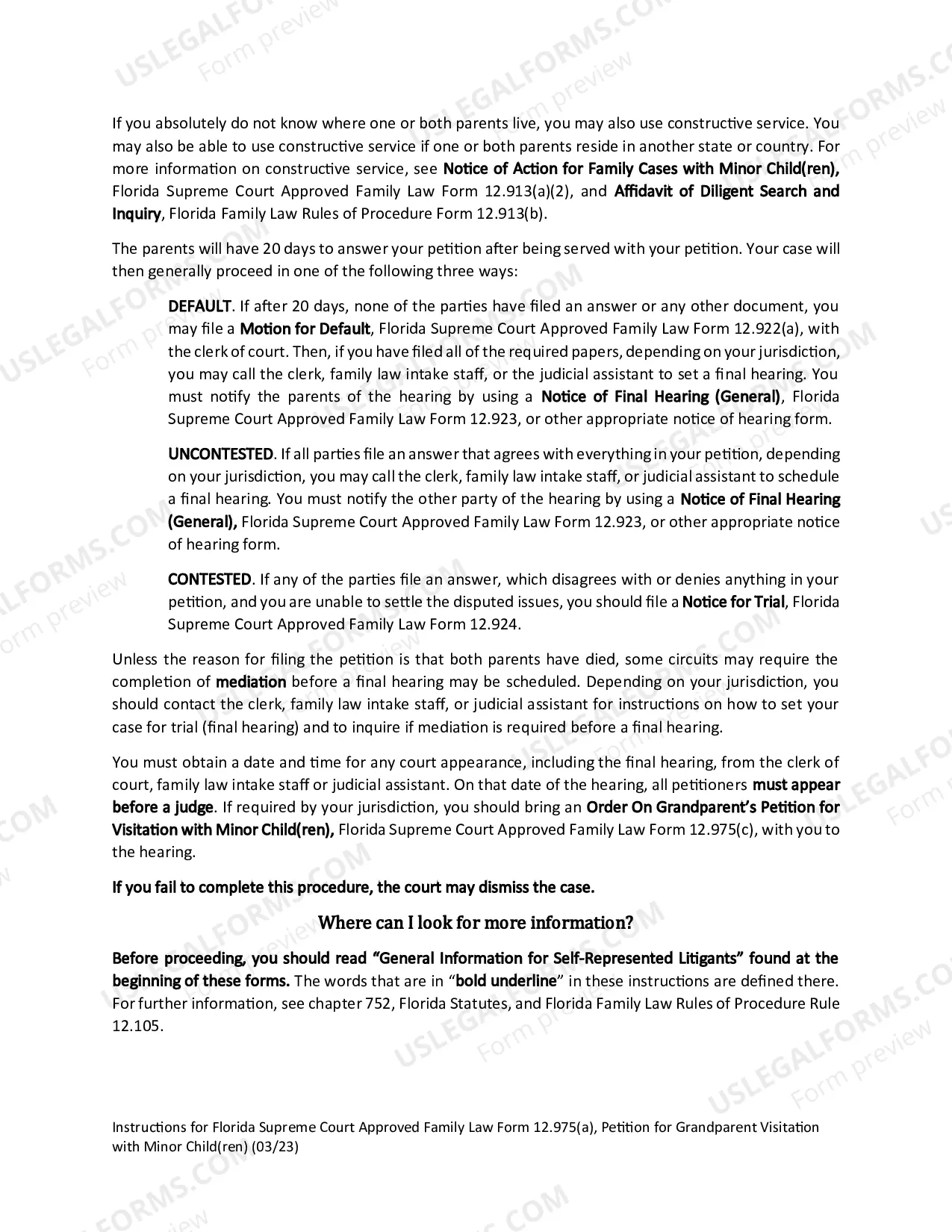 Preview Petition for Grandparent Visitation with Minor Child(ren)
