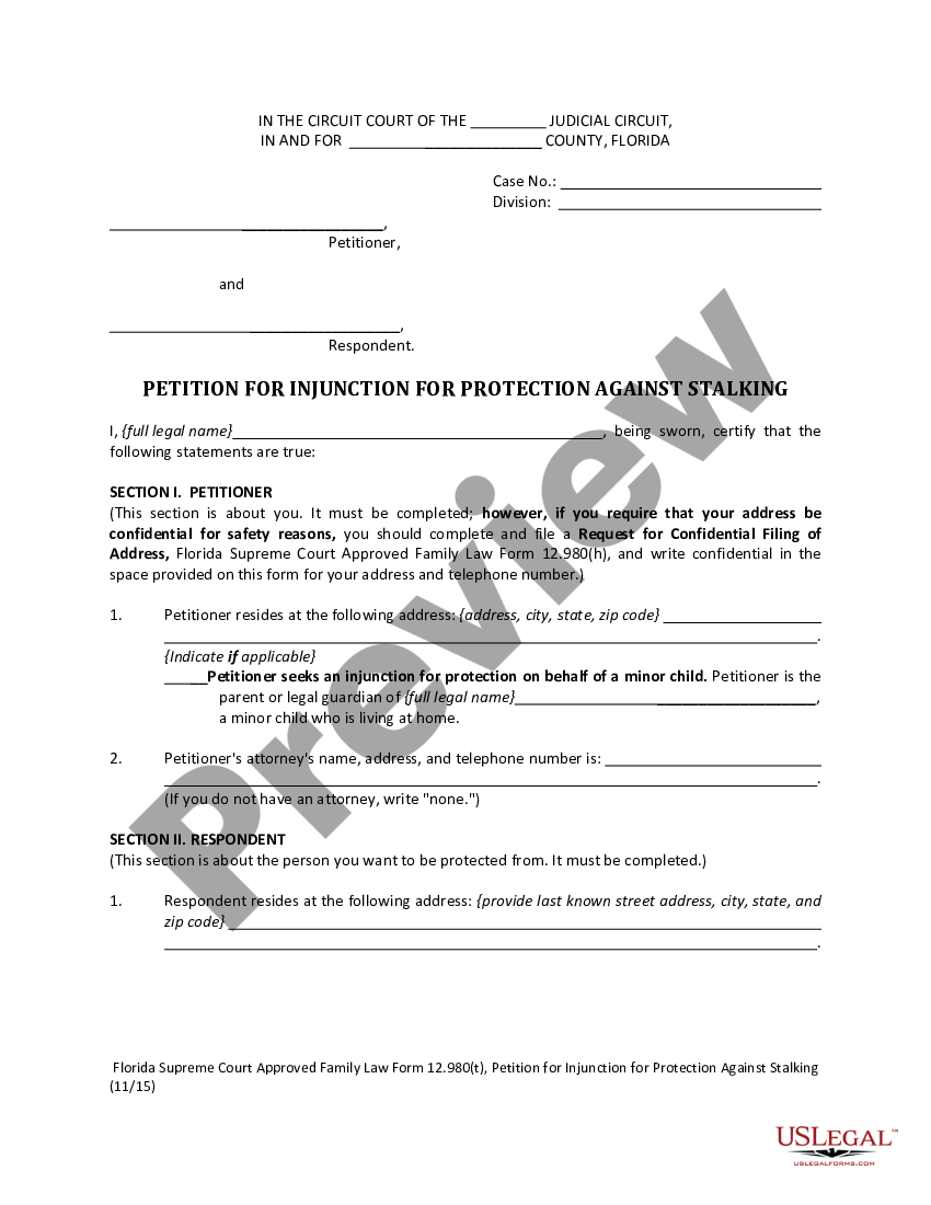 Florida Petition by Affidavit for Order to Show Cause for Violation of ...