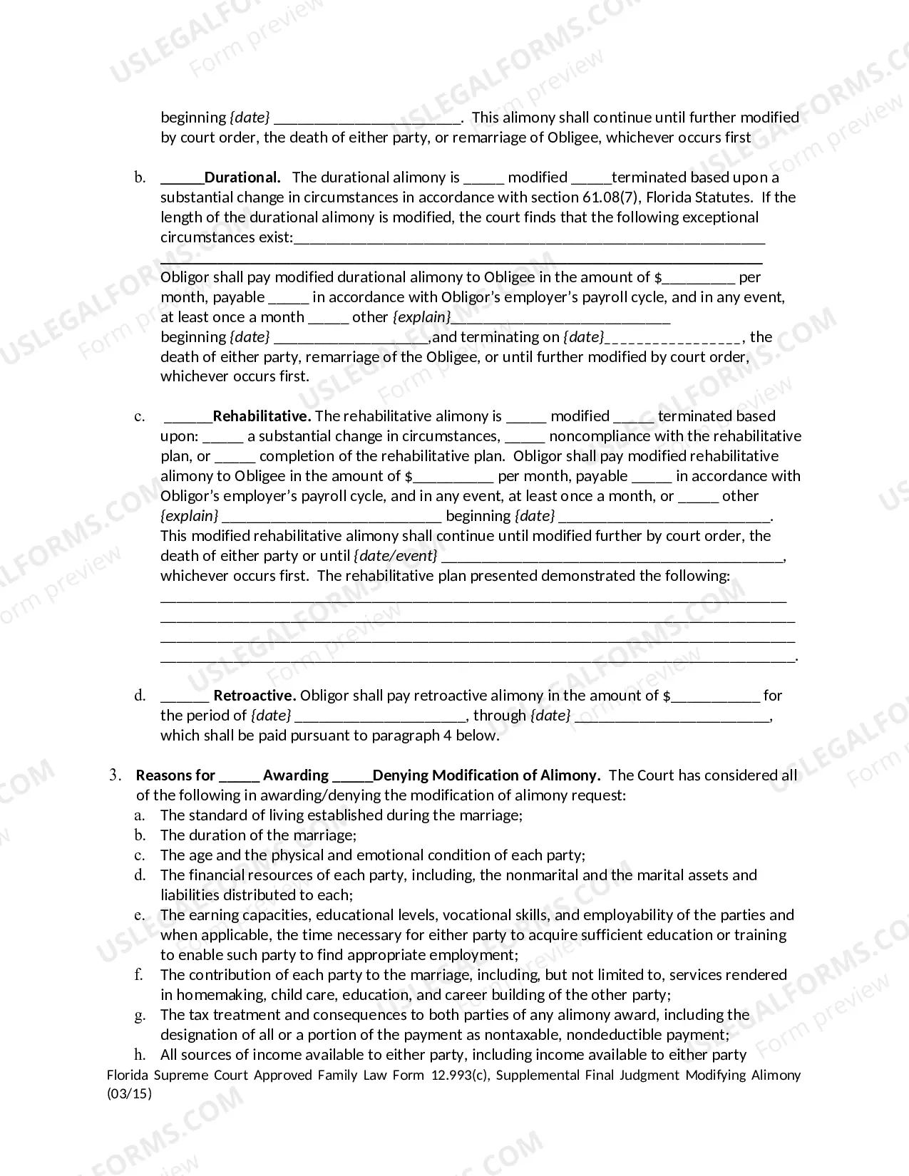Preview Supplemental Final Judgment Modifying Alimony