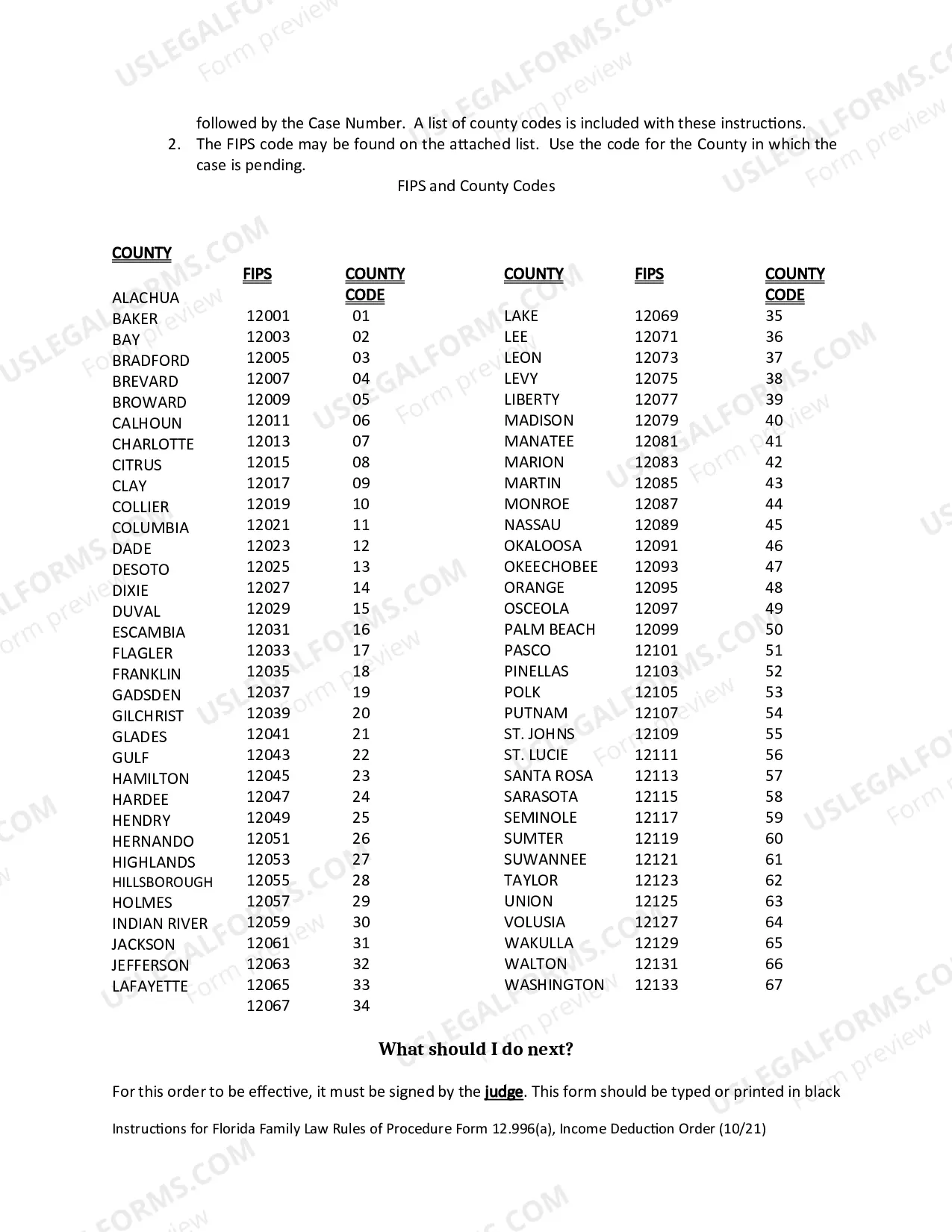 Preview Income Deduction Order