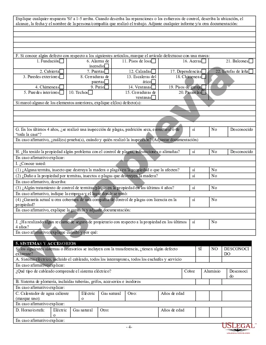 Preview Declaración de Divulgación de Ventas de Bienes Raíces Residenciales
