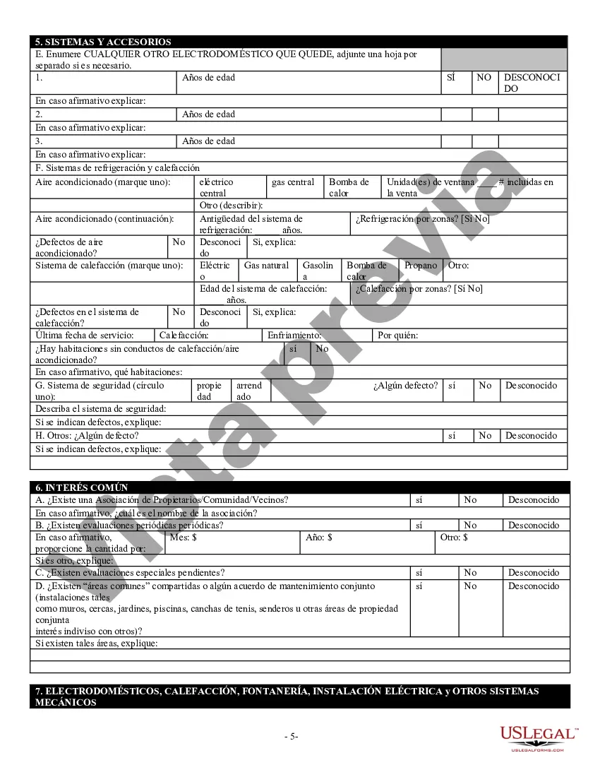 Preview Declaración de Divulgación de Ventas de Bienes Raíces Residenciales